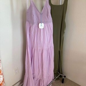 Tori Richard Crochet Maxi Dress